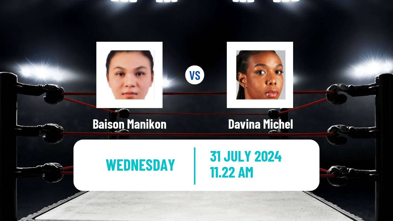 Boxing Middleweight Olympic Games Women Baison Manikon - Davina Michel