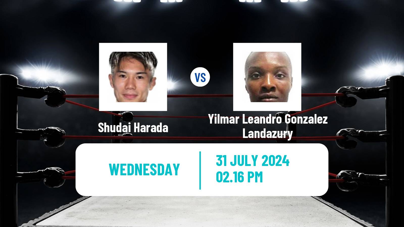 Boxing Featherweight Olympic Games Men Shudai Harada - Yilmar Leandro Gonzalez Landazury