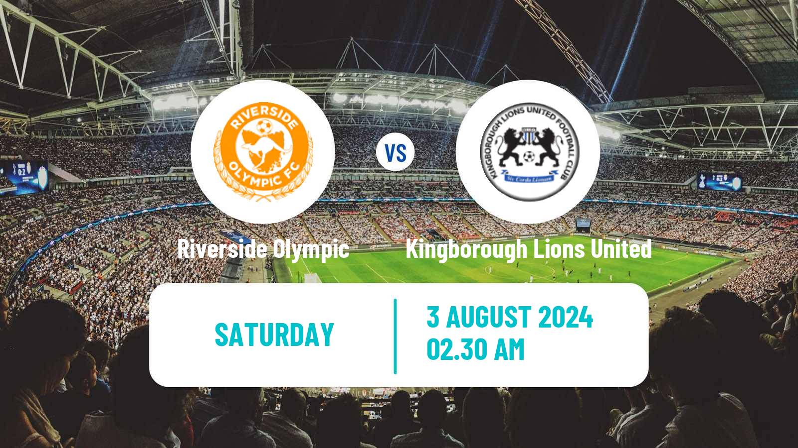 Soccer Australian NPL Tasmania Riverside Olympic - Kingborough Lions United