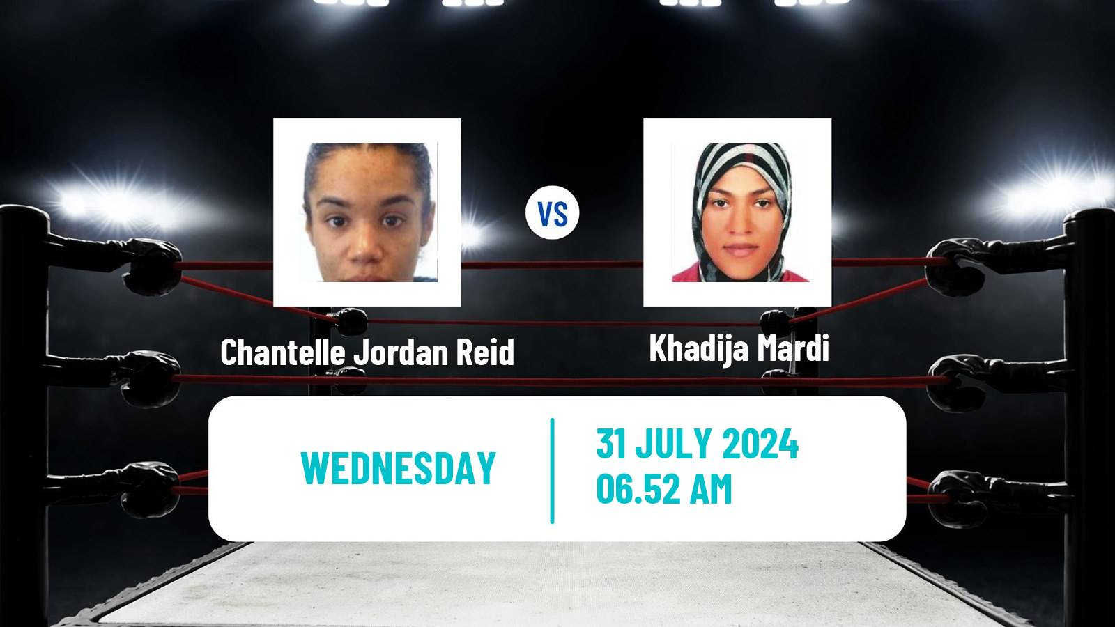 Boxing Middleweight Olympic Games Women Chantelle Jordan Reid - Khadija Mardi