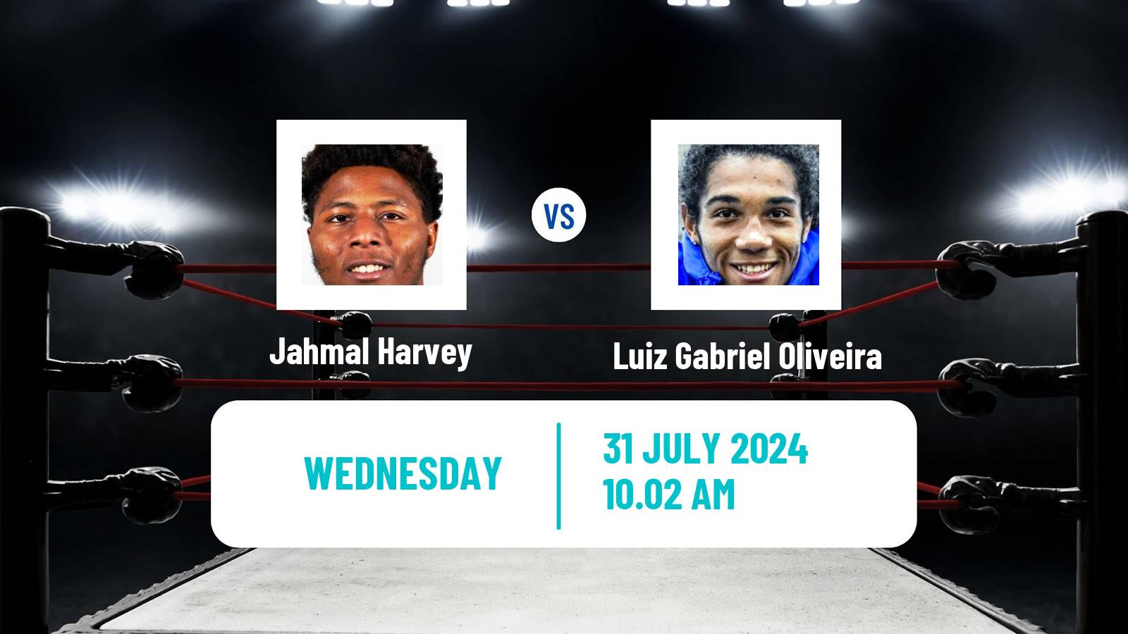 Boxing Featherweight Olympic Games Men Jahmal Harvey - Luiz Gabriel Oliveira