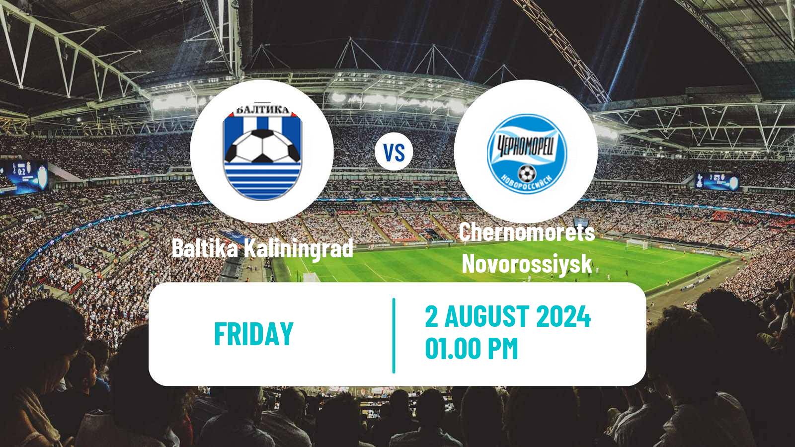 Soccer Russian FNL Baltika Kaliningrad - Chernomorets Novorossiysk