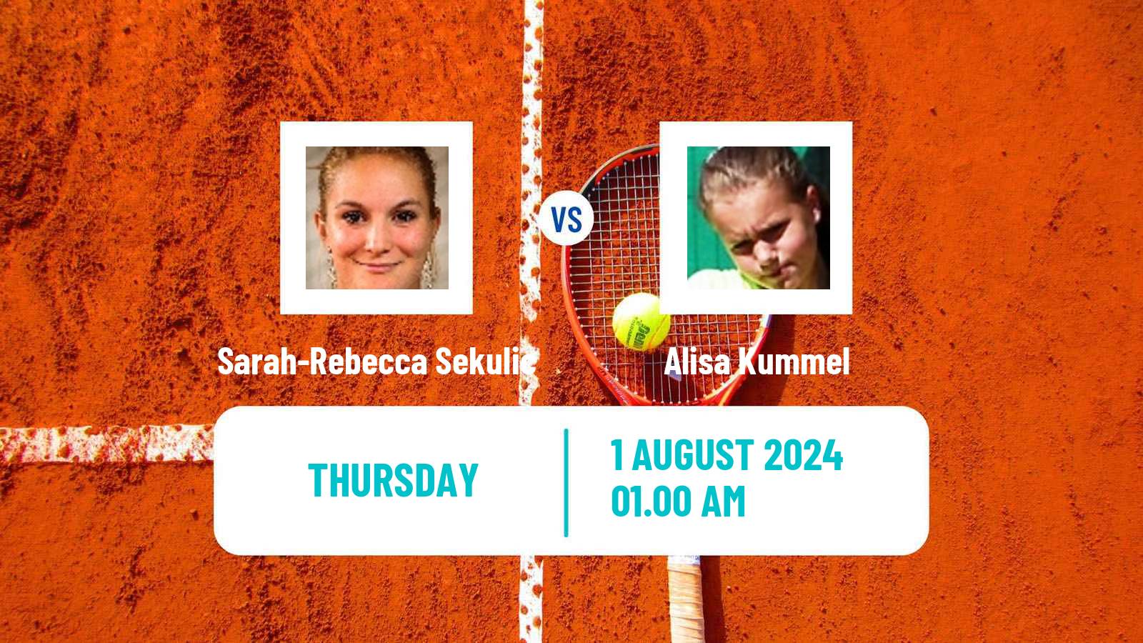 Tennis ITF W15 Ust Kamenogorsk Women Sarah-Rebecca Sekulic - Alisa Kummel