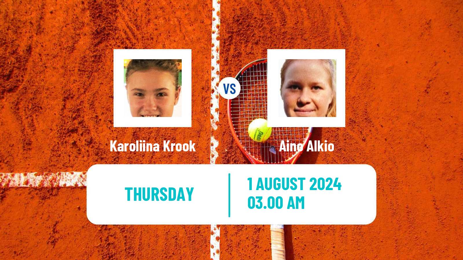 Tennis ITF W15 Savitaipale Women Karoliina Krook - Aino Alkio