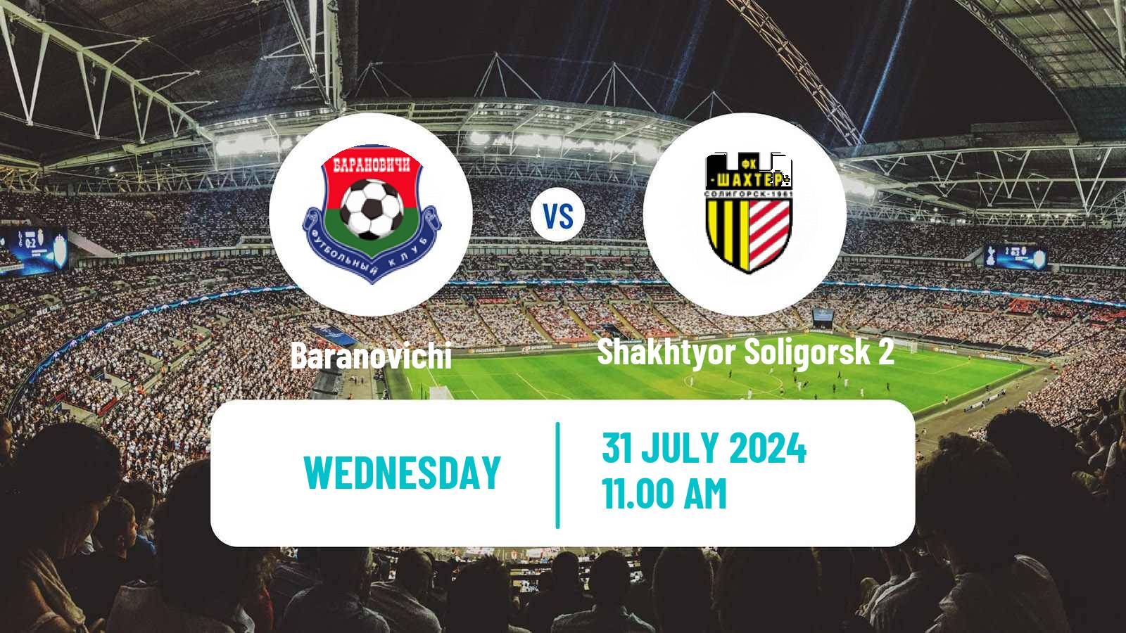 Soccer Belarusian Pershaya Liga Baranovichi - Shakhtyor Soligorsk 2