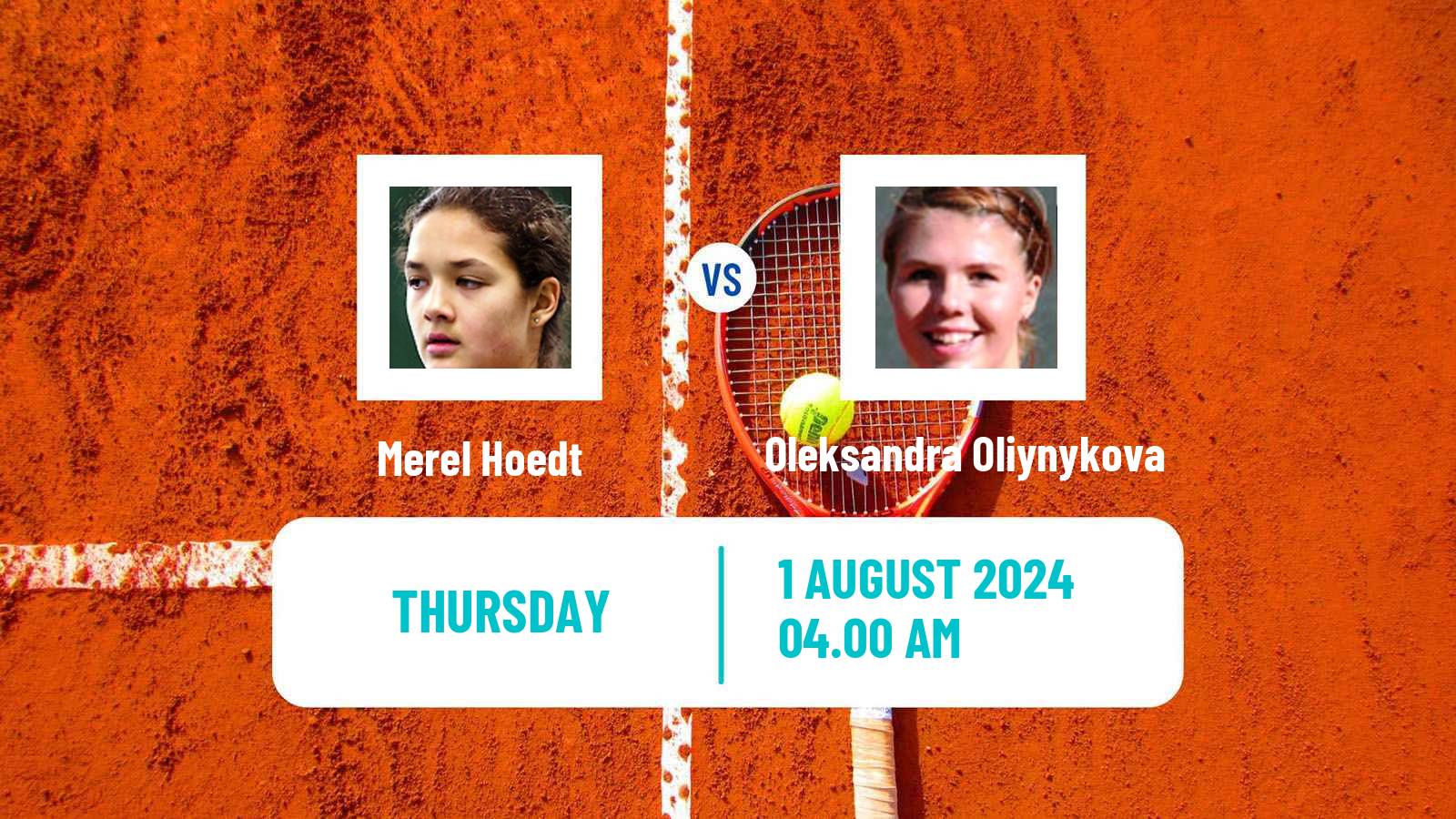 Tennis ITF W35 Koge Women Merel Hoedt - Oleksandra Oliynykova