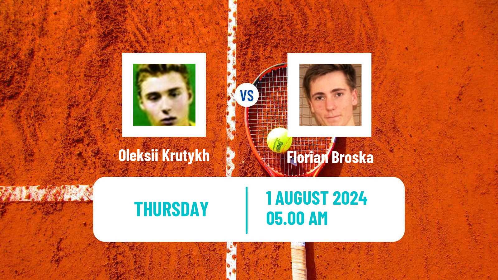 Tennis ITF M25 Wetzlar Men Oleksii Krutykh - Florian Broska