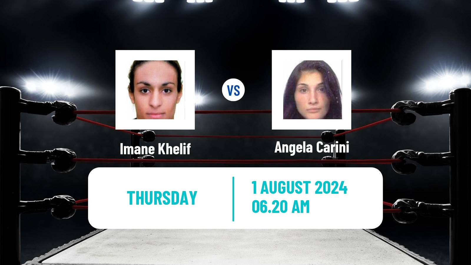 Boxing Welterweight Olympic Games Women Imane Khelif - Angela Carini