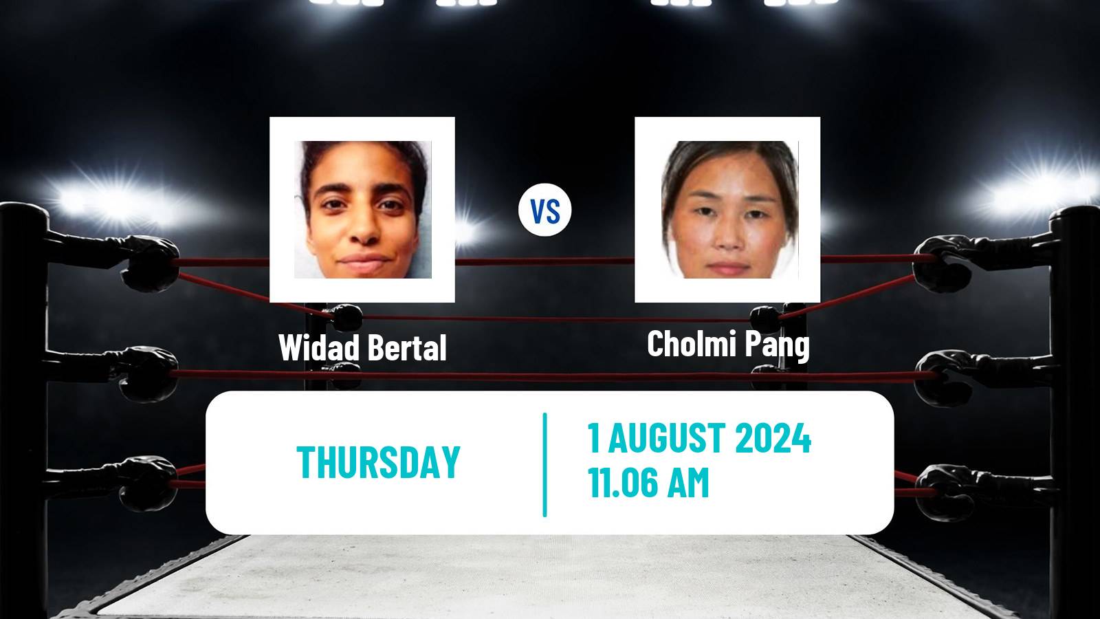 Boxing Bantamweight Olympic Games Women Widad Bertal - Cholmi Pang