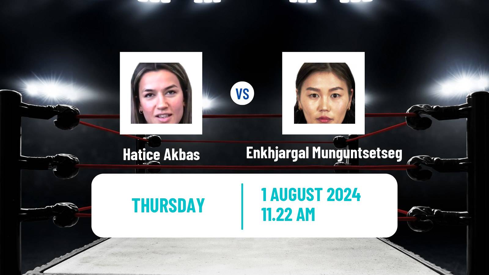 Boxing Bantamweight Olympic Games Women Hatice Akbas - Enkhjargal Munguntsetseg