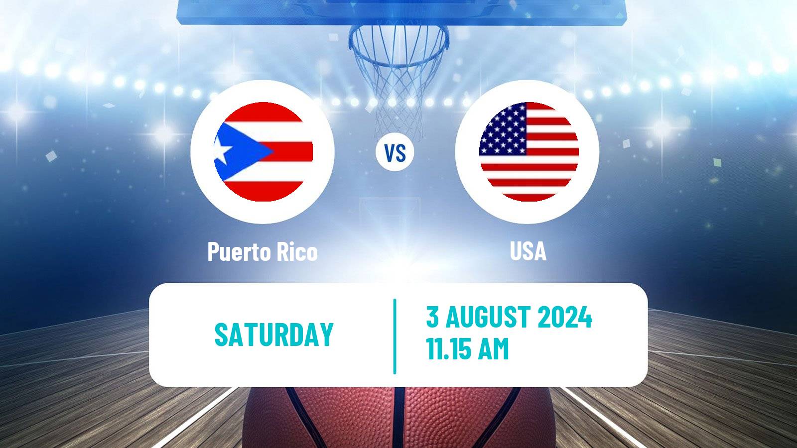 Basketball Olympic Games - Basketball Puerto Rico - USA