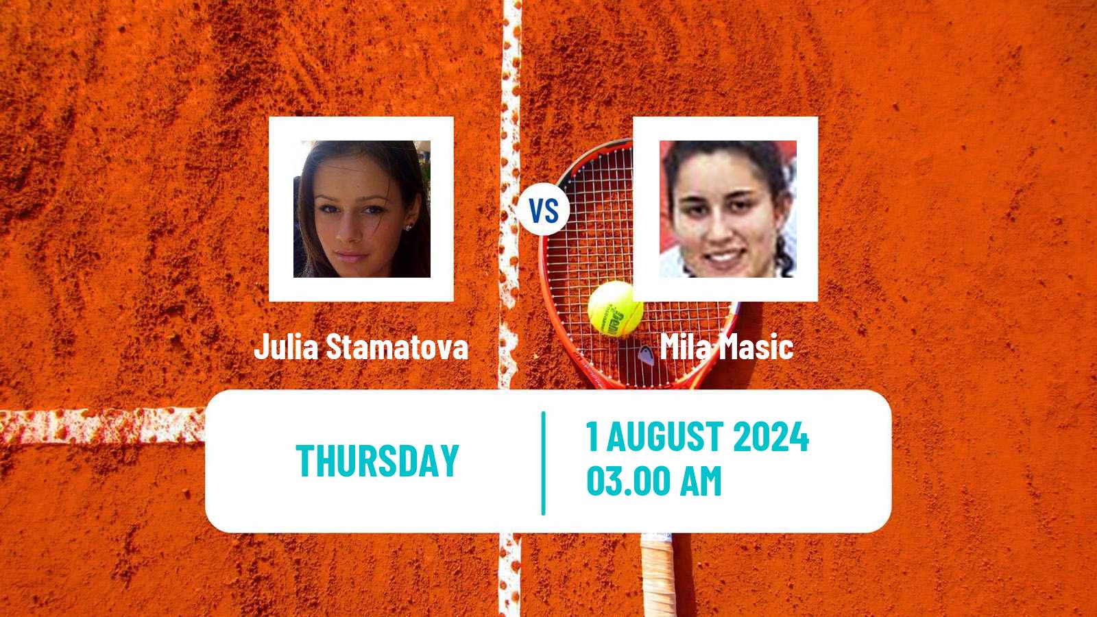 Tennis ITF W15 Kursumlijska Banja 14 Women Julia Stamatova - Mila Masic