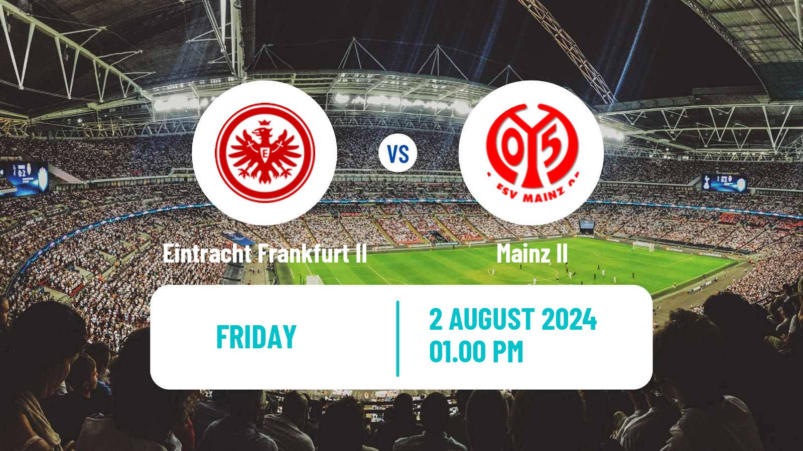 Soccer German Regionalliga Sudwest Eintracht Frankfurt II - Mainz II