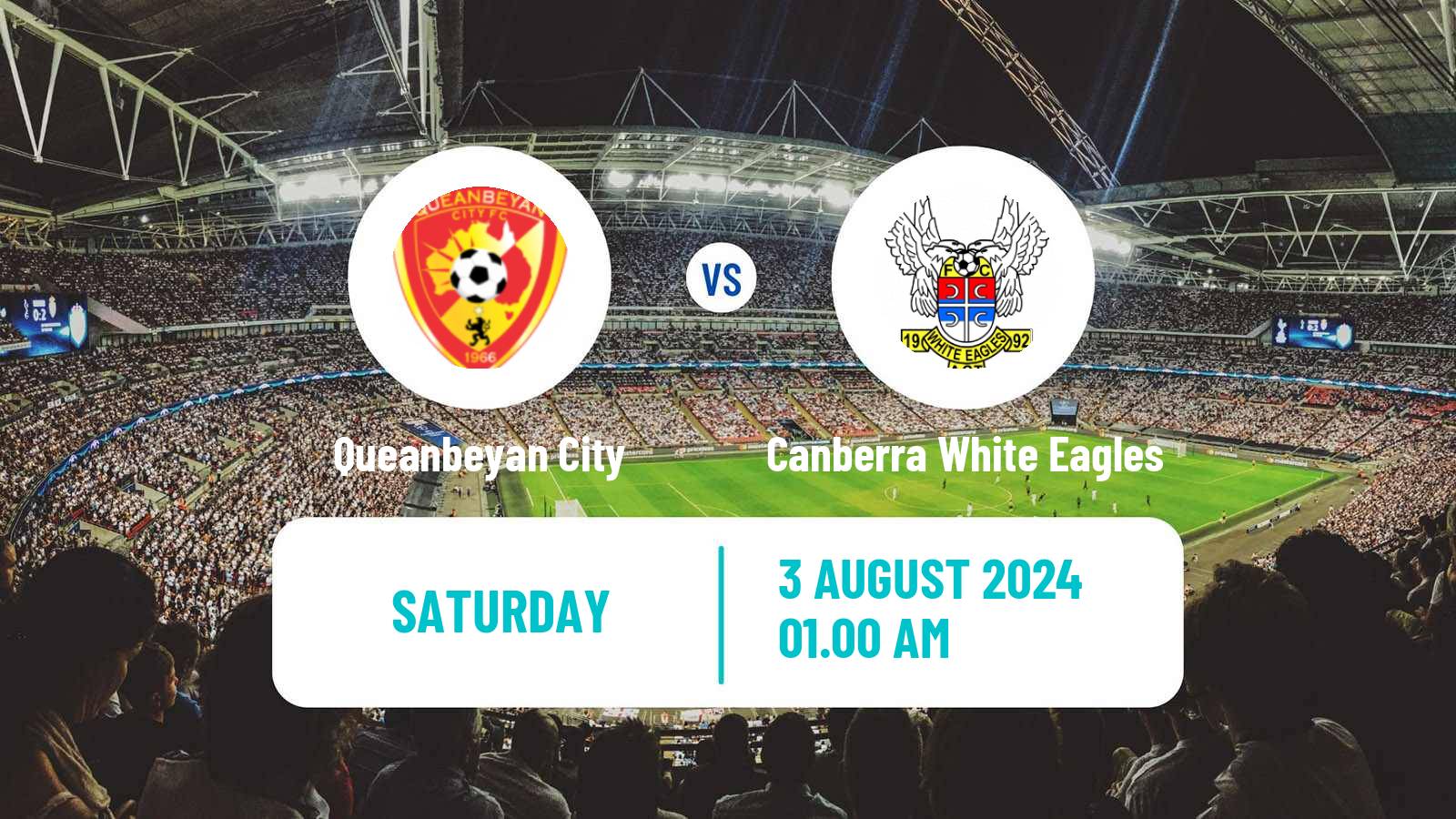 Soccer Australian Capital Premier League Queanbeyan City - Canberra White Eagles