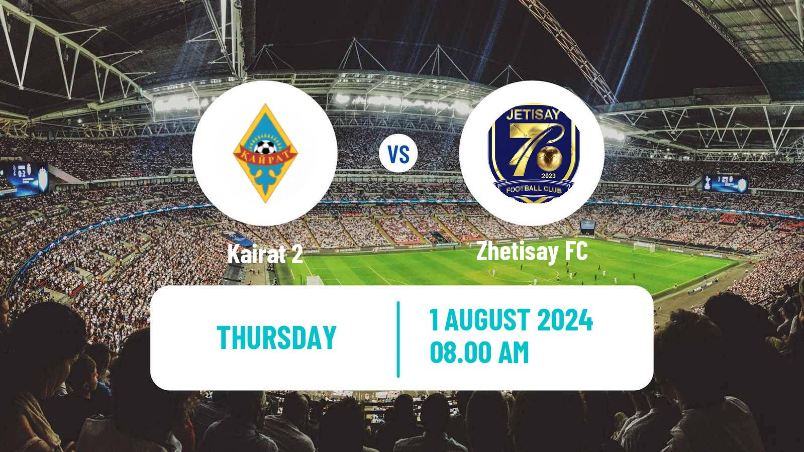 Soccer Kazakh First Division Kairat 2 - Zhetisay