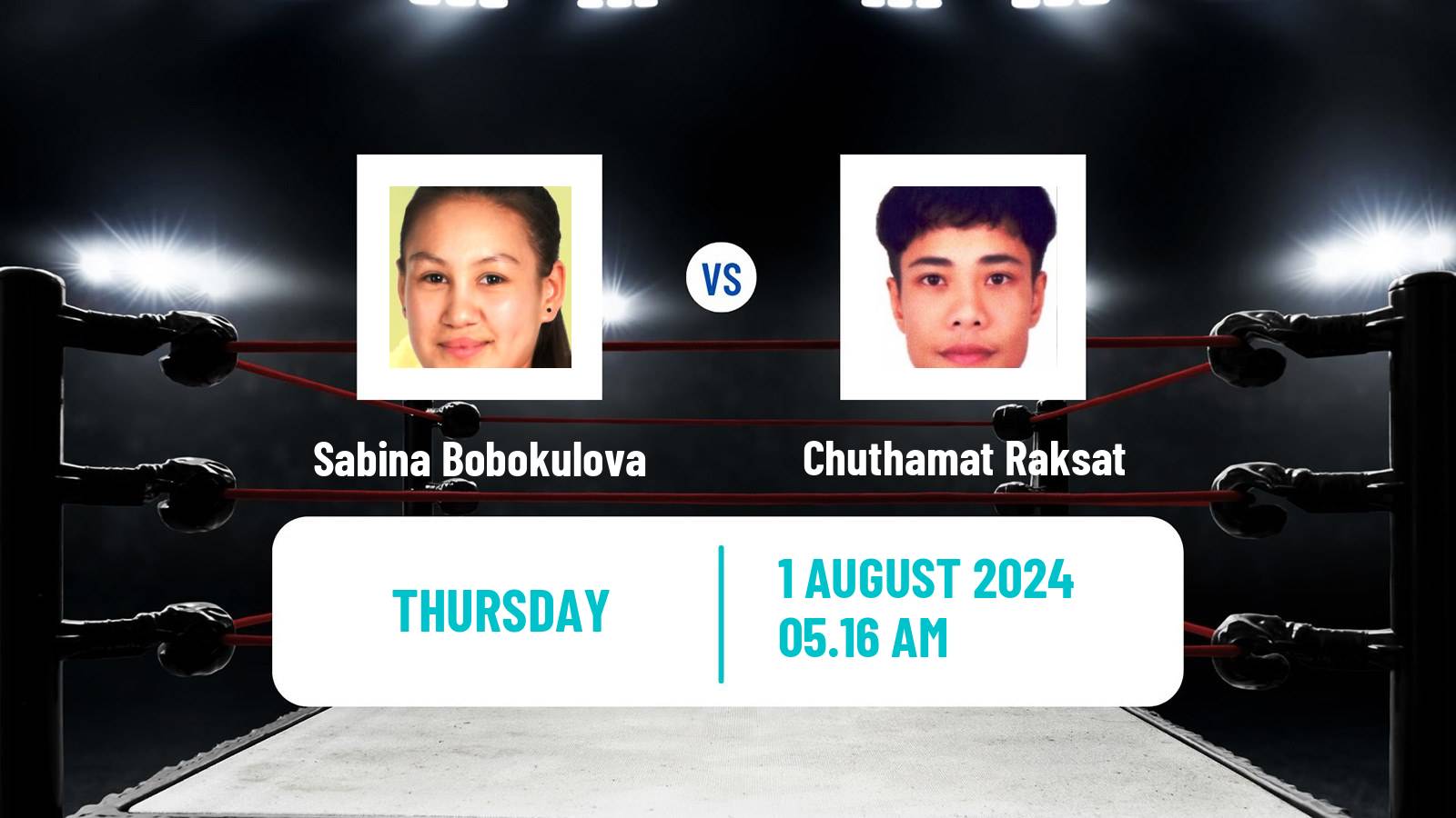 Boxing Flyweight Olympic Games Women Sabina Bobokulova - Chuthamat Raksat