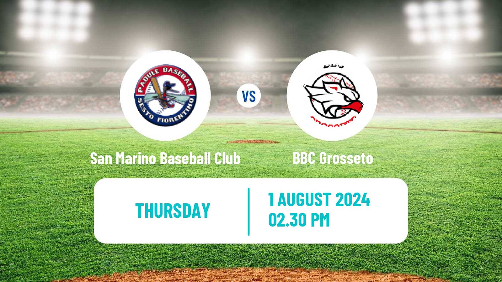 Baseball Italian Serie A1 Baseball San Marino Baseball Club - Grosseto