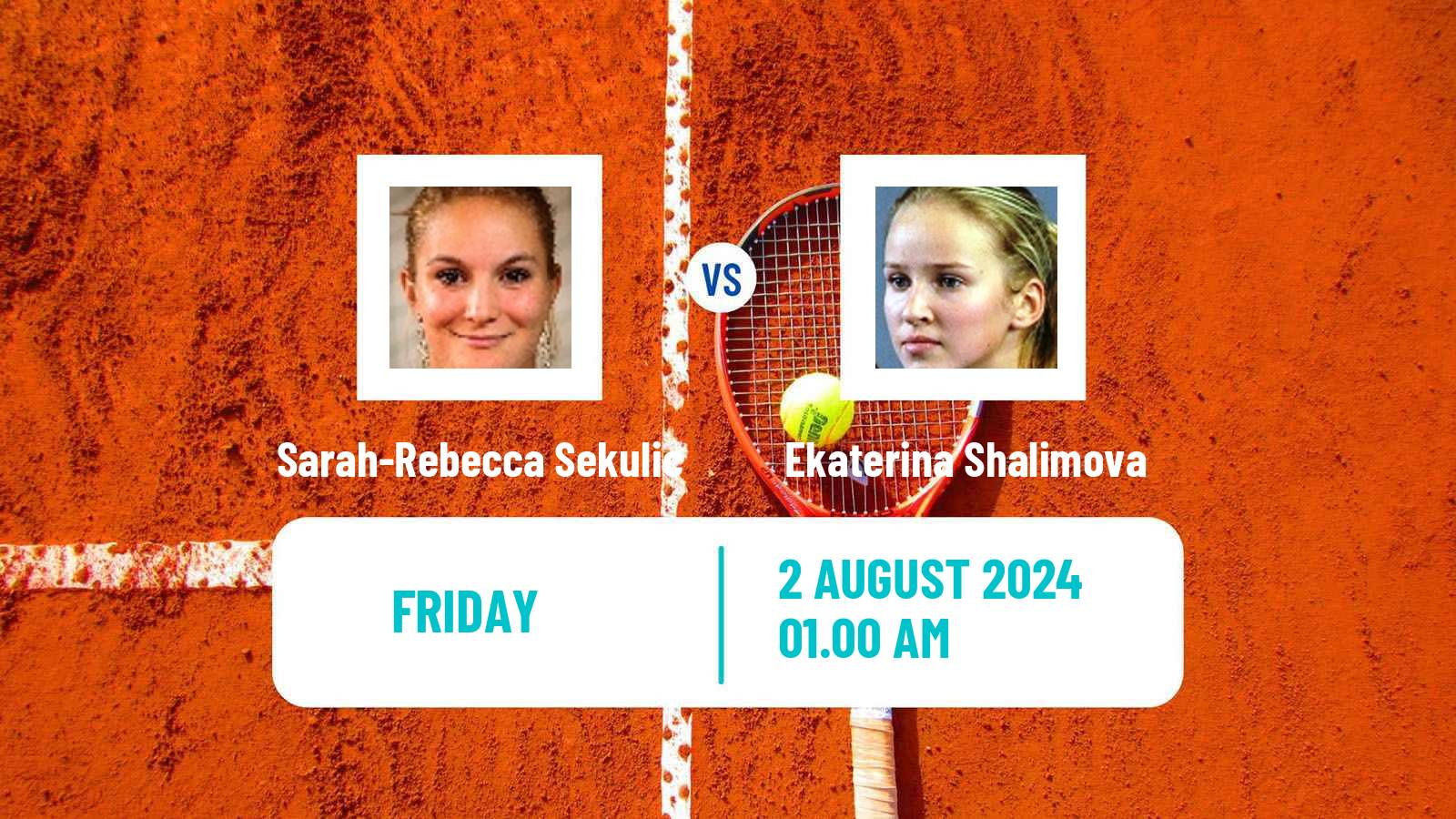 Tennis ITF W15 Ust Kamenogorsk Women Sarah-Rebecca Sekulic - Ekaterina Shalimova