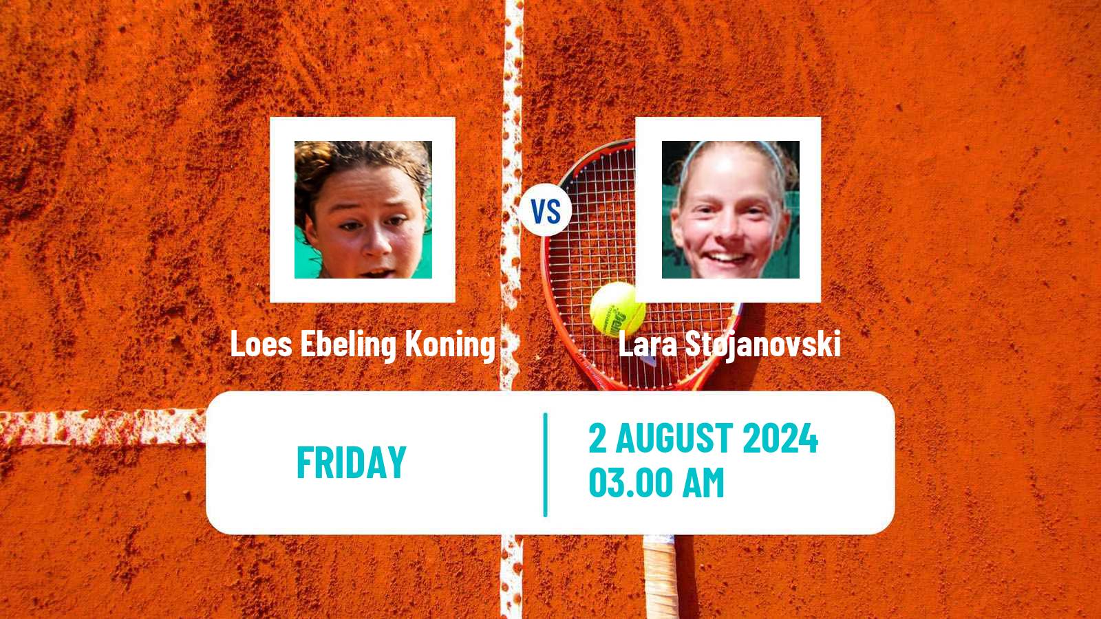 Tennis ITF W15 Kursumlijska Banja 14 Women Loes Ebeling Koning - Lara Stojanovski