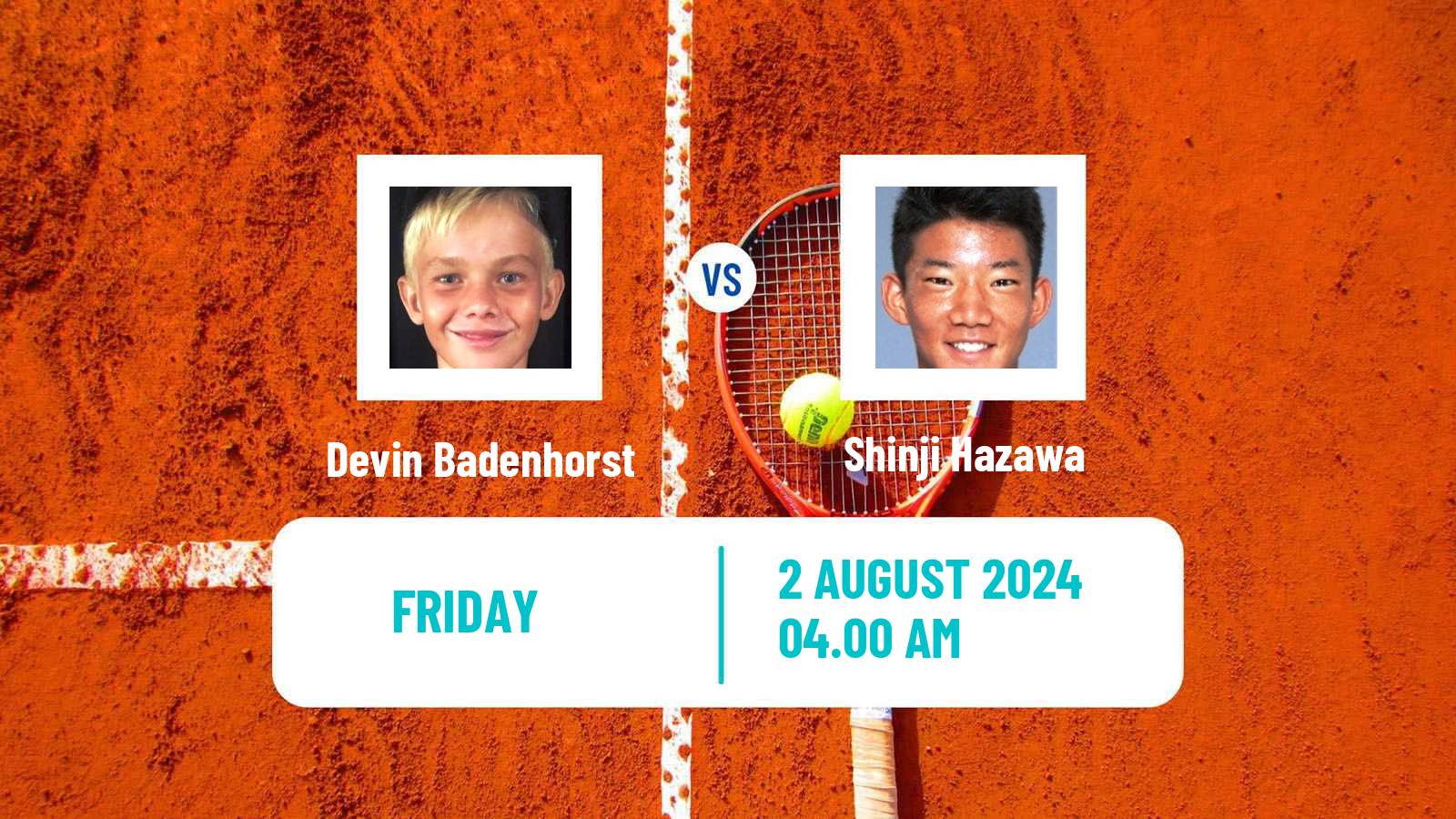 Tennis ITF M15 Monastir 31 Men Devin Badenhorst - Shinji Hazawa