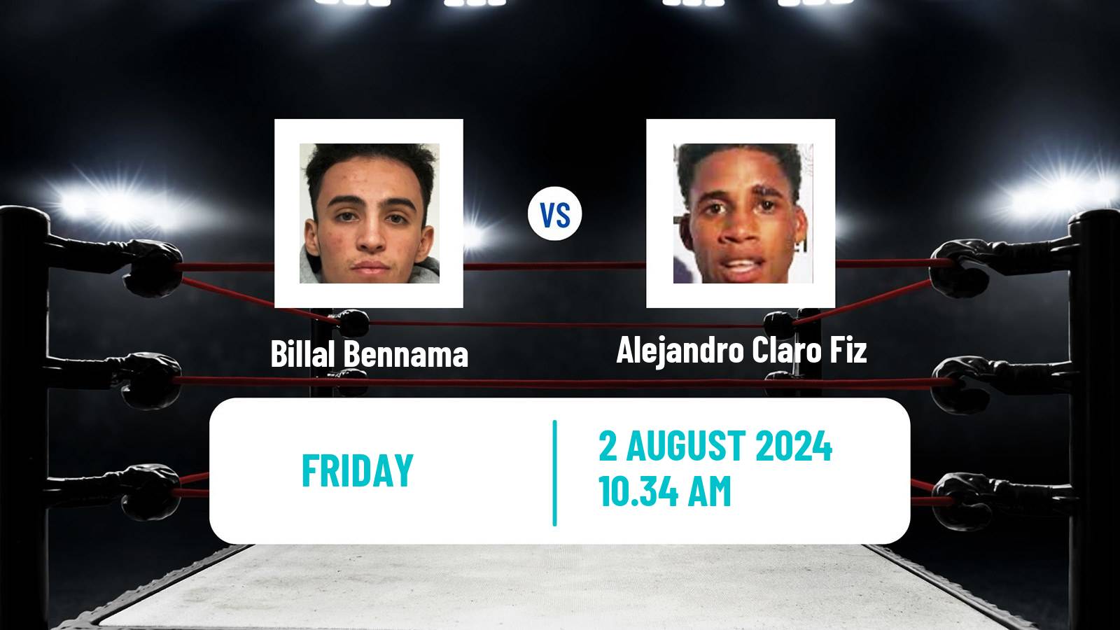 Boxing Flyweight Olympic Games Men Billal Bennama - Alejandro Claro Fiz