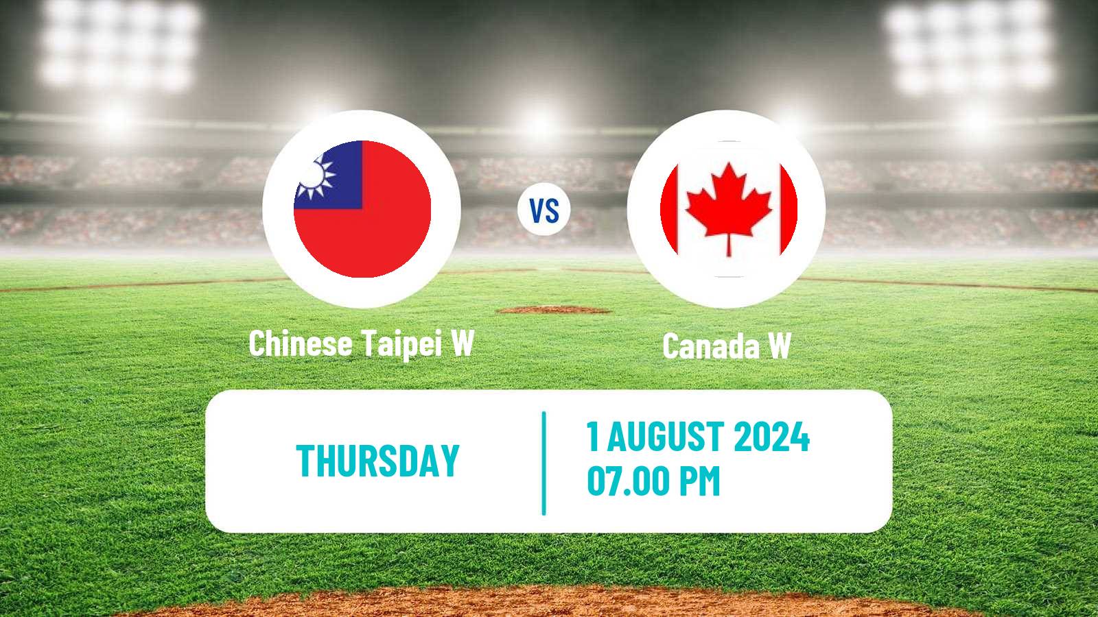 Baseball World Cup Baseball Women Chinese Taipei W - Canada W