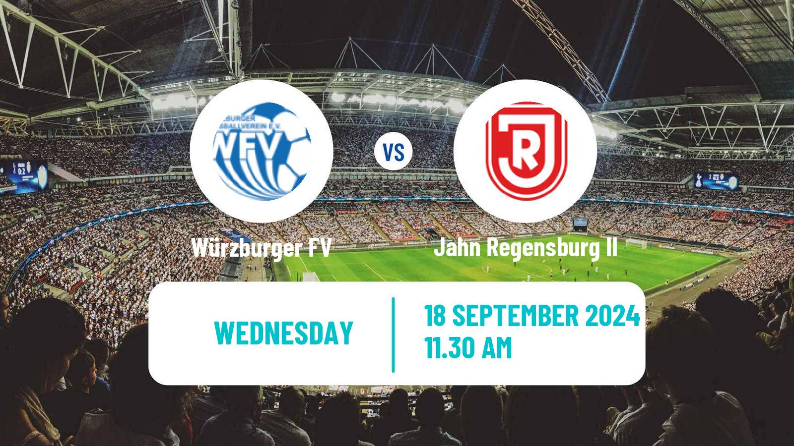 Soccer German Oberliga Bayern Nord Würzburger FV - Jahn Regensburg II