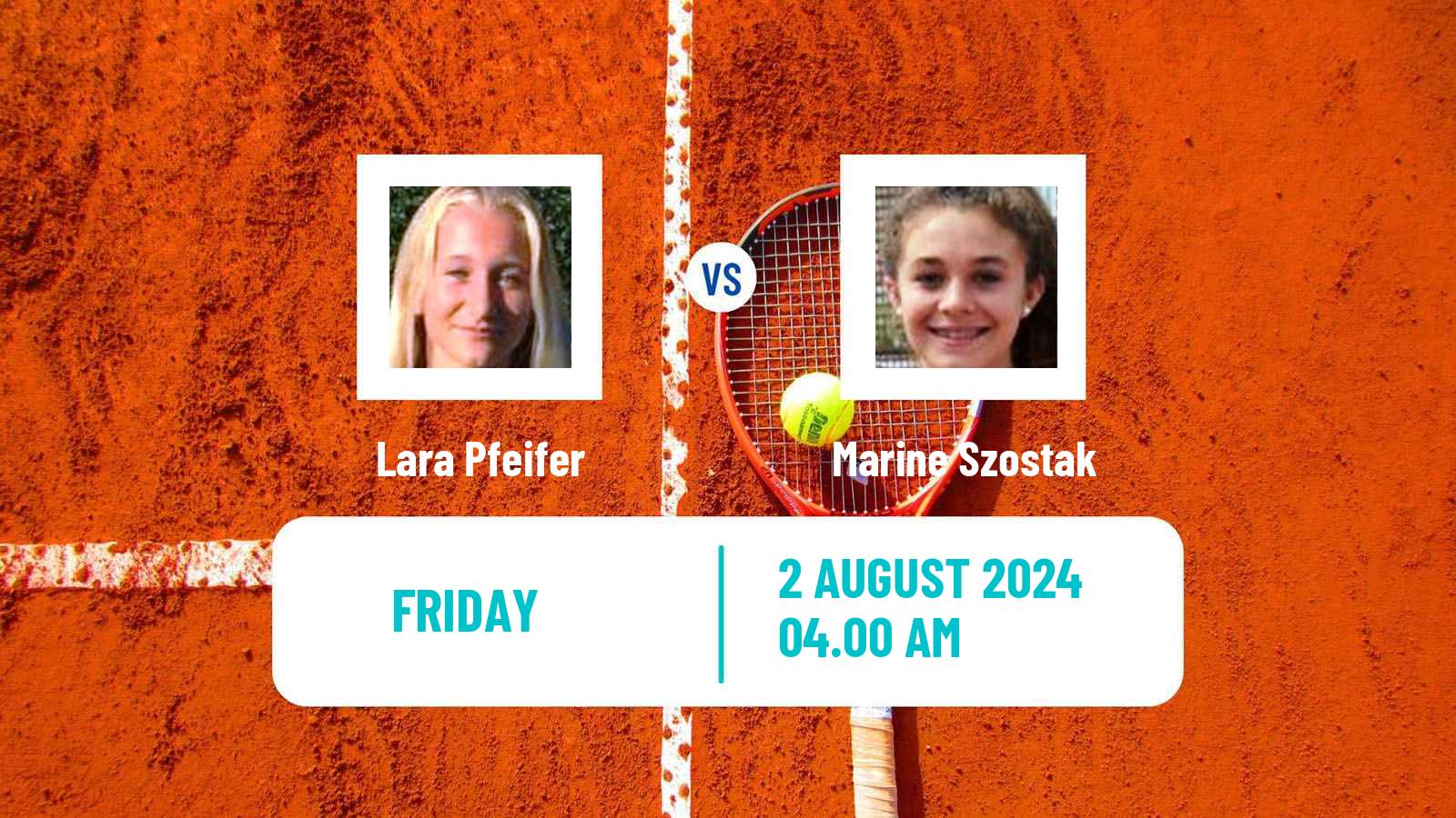 Tennis ITF W15 Monastir 29 Women Lara Pfeifer - Marine Szostak