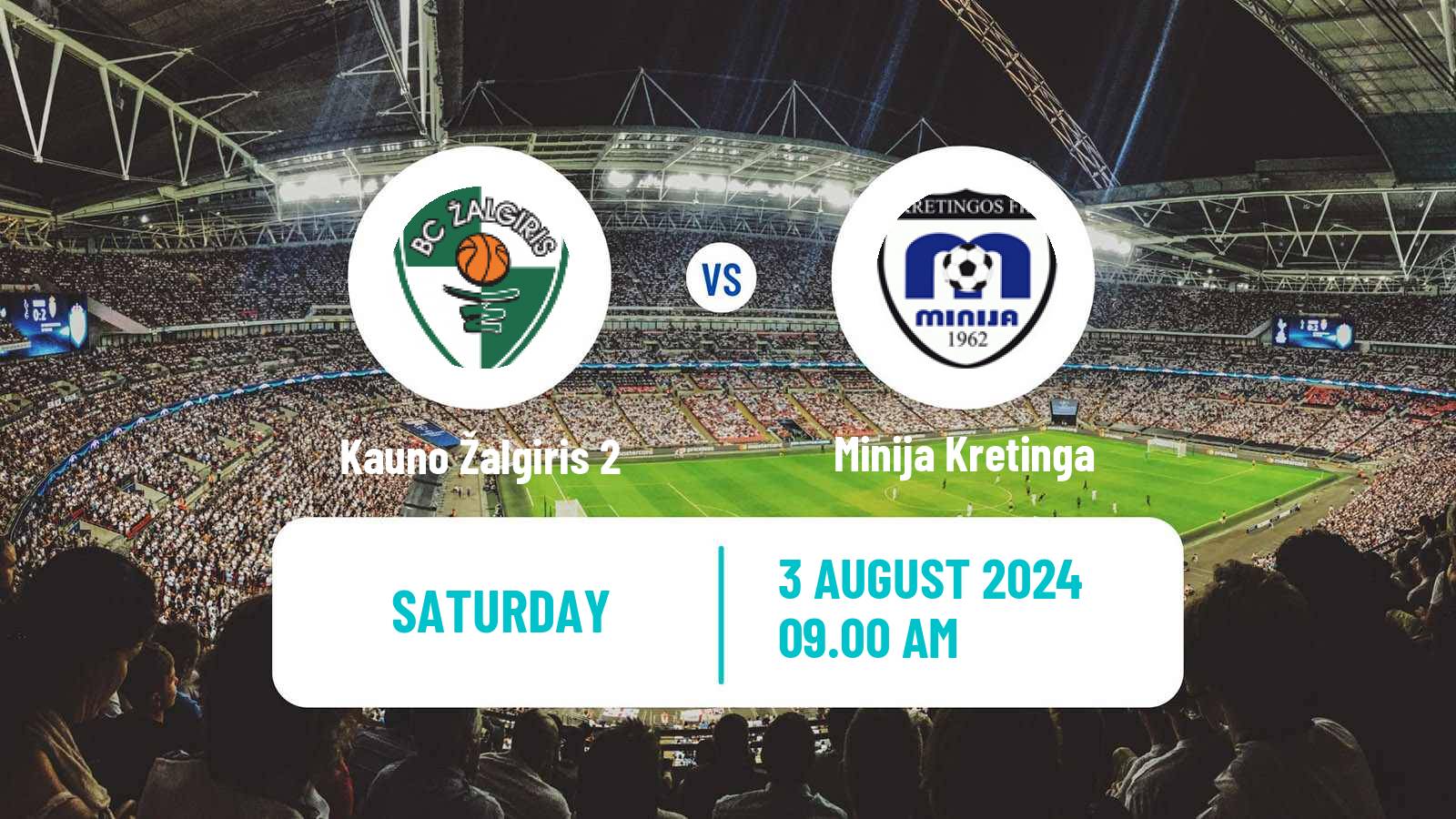 Soccer Lithuanian Division 2 Kauno Žalgiris 2 - Minija Kretinga