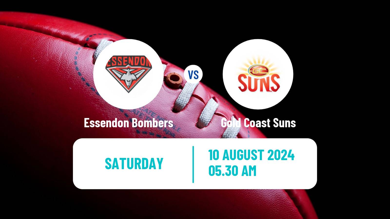 Aussie rules AFL Essendon Bombers - Gold Coast Suns