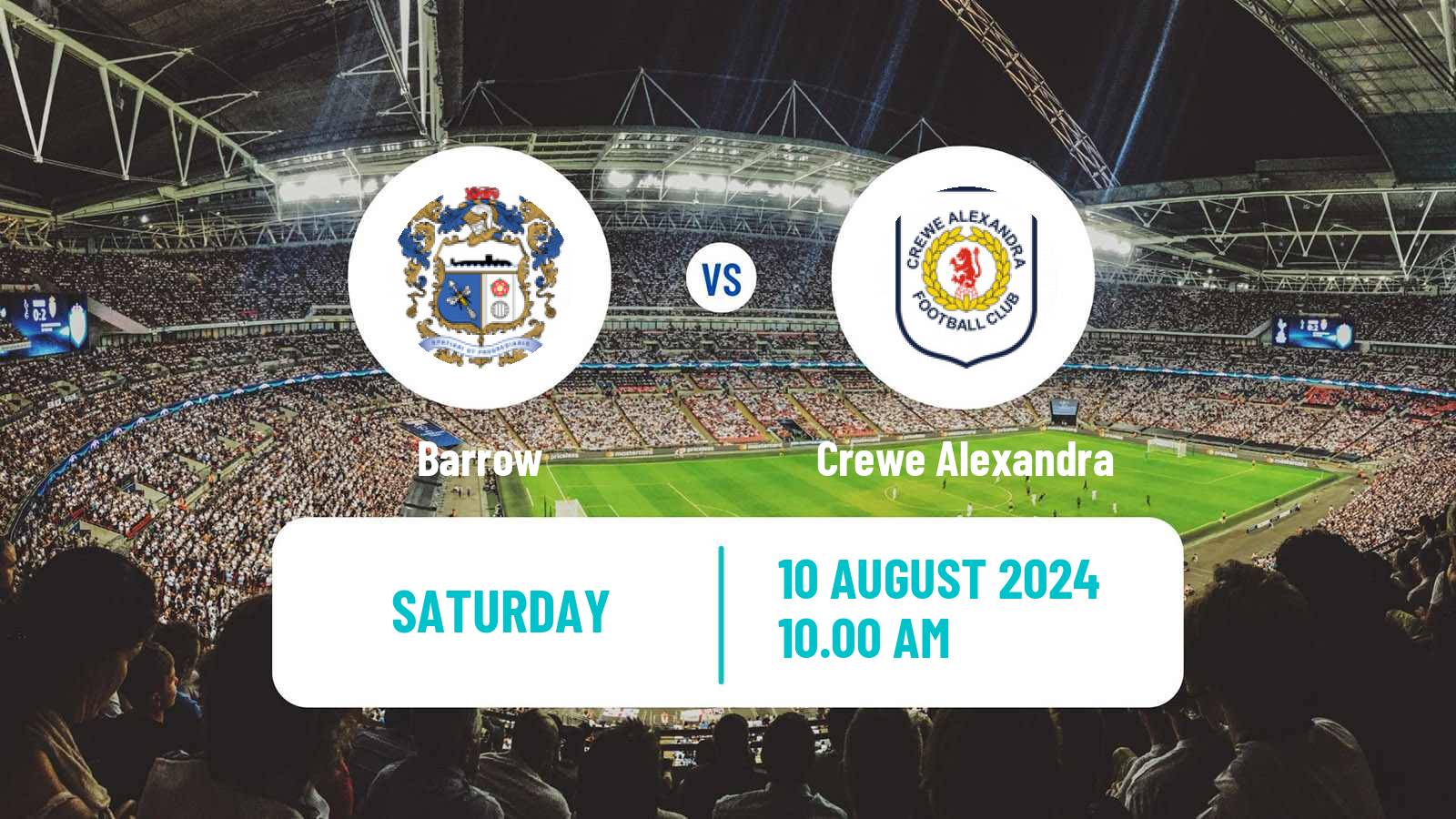 Soccer English League Two Barrow - Crewe Alexandra