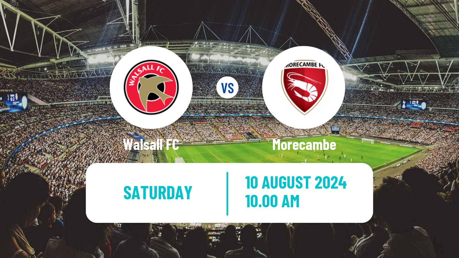 Soccer English League Two Walsall - Morecambe