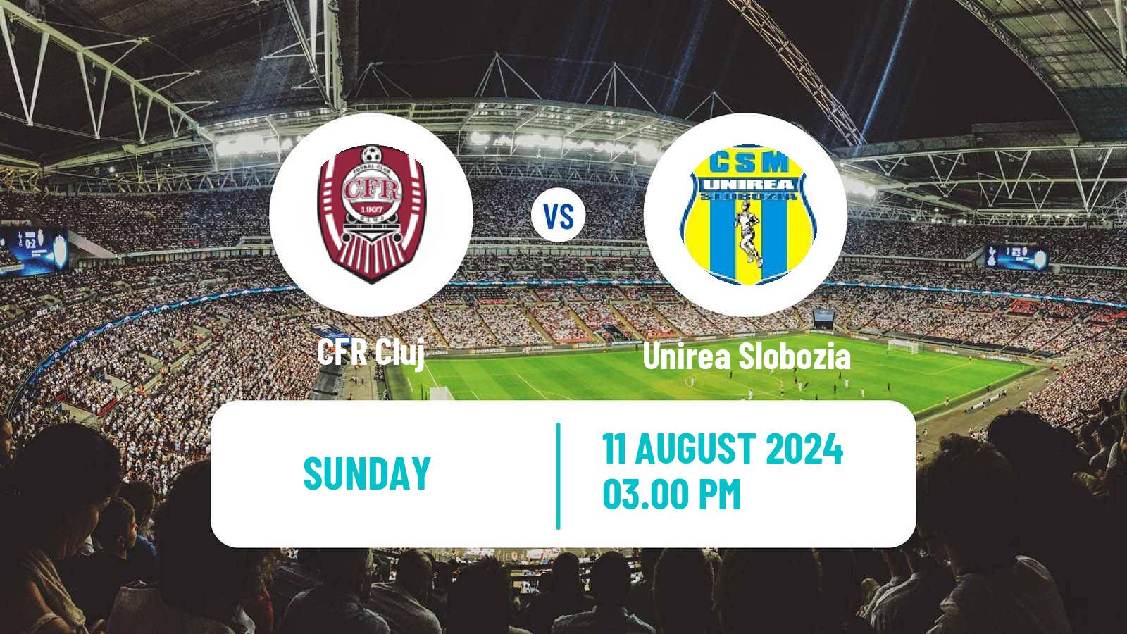 Soccer Romanian Liga 1 CFR Cluj - Unirea Slobozia