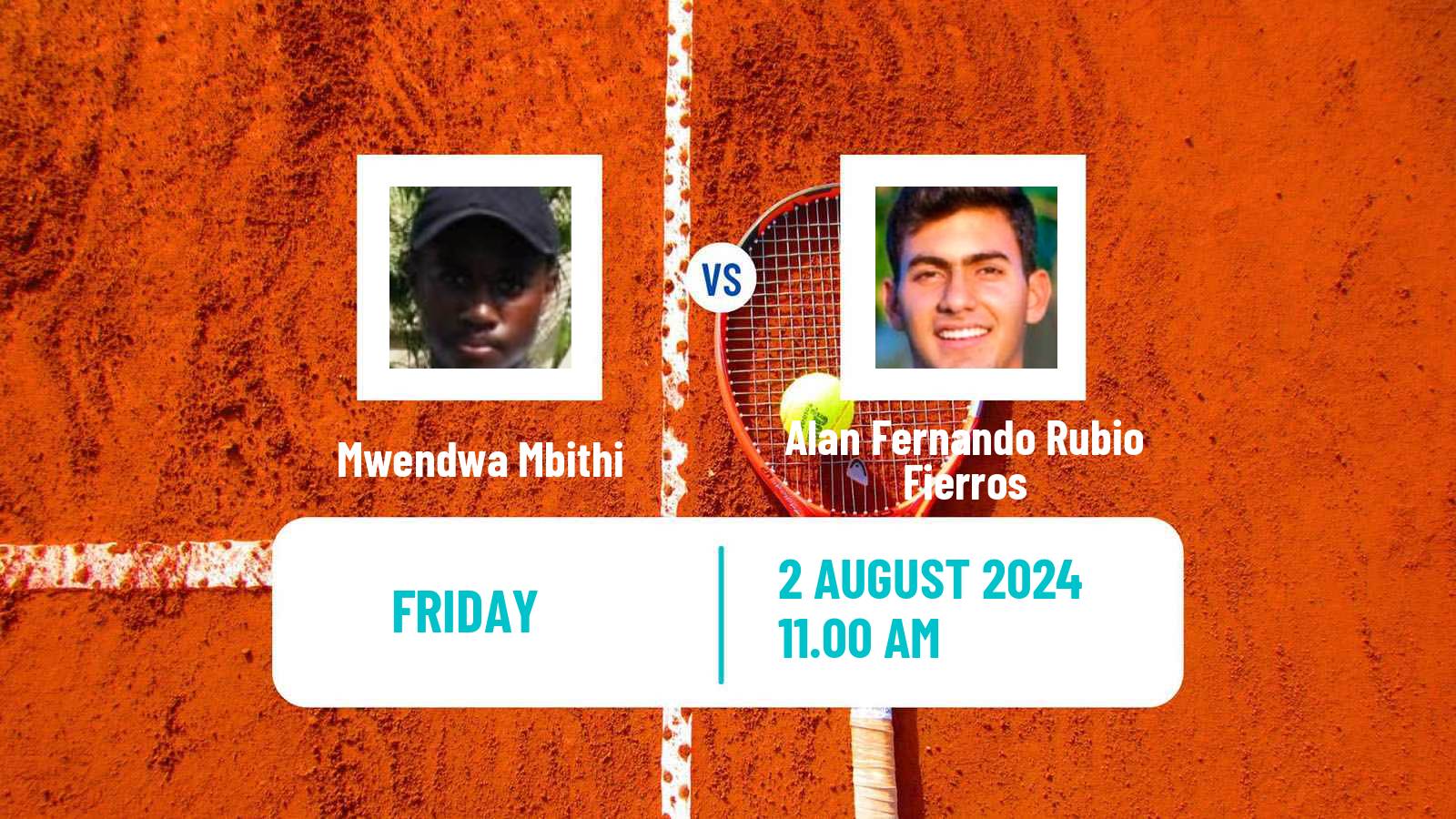 Tennis ITF M15 Huamantla 3 Men Mwendwa Mbithi - Alan Fernando Rubio Fierros