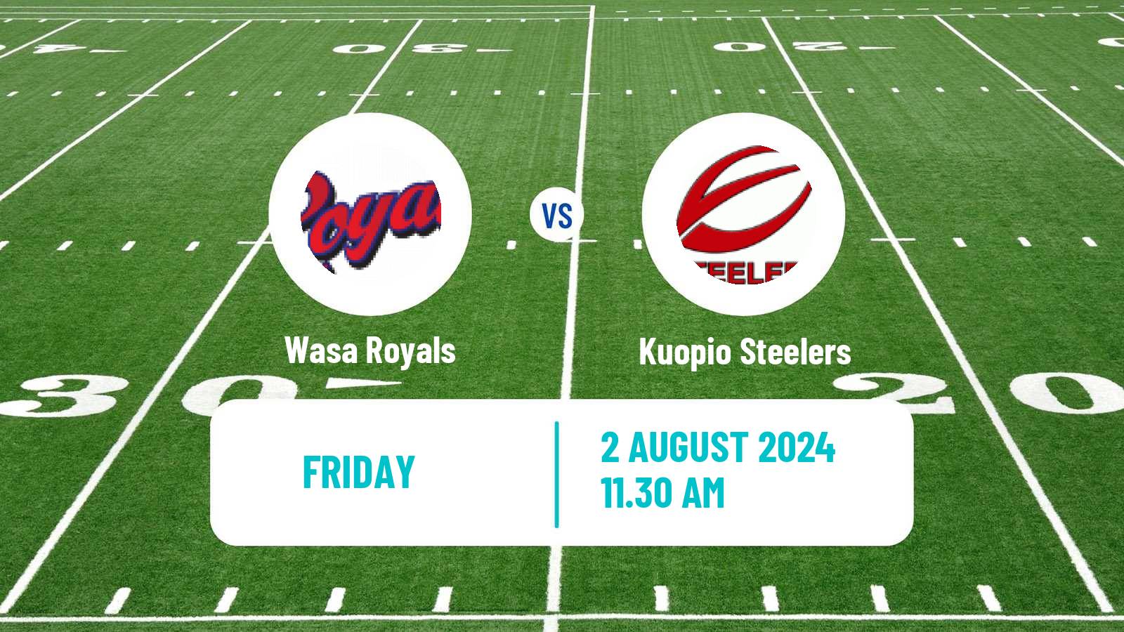 American football Finnish Vaahteraliiga Wasa Royals - Kuopio Steelers