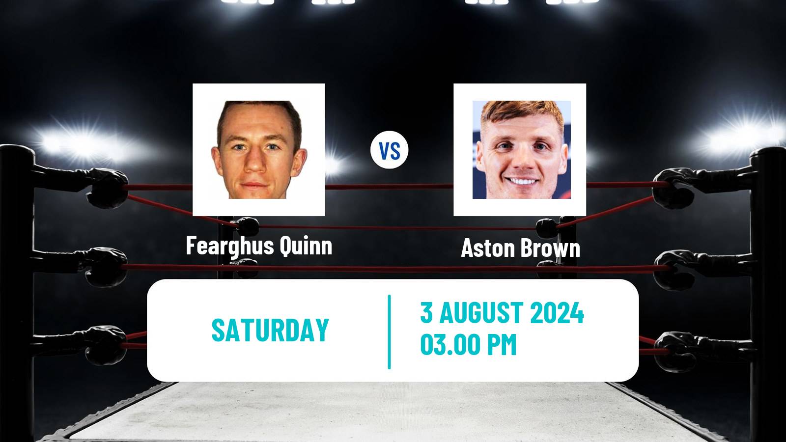 Boxing Middleweight Others Matches Men Fearghus Quinn - Aston Brown