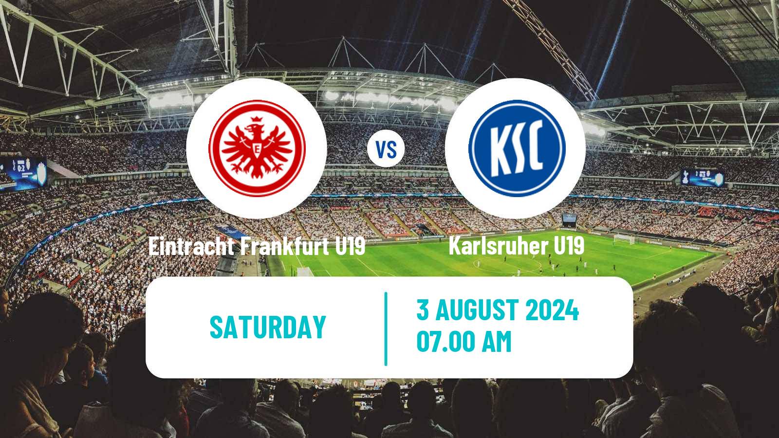 Soccer German DFB Youth League Eintracht Frankfurt U19 - Karlsruher U19