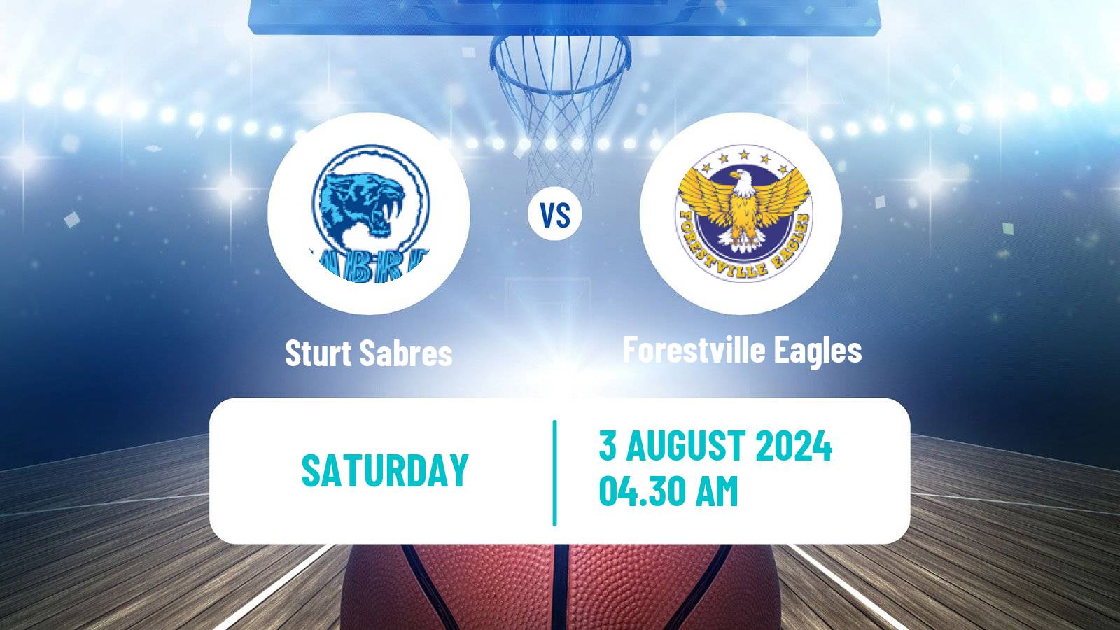 Basketball Australian NBL1 Central Women Sturt Sabres - Forestville Eagles