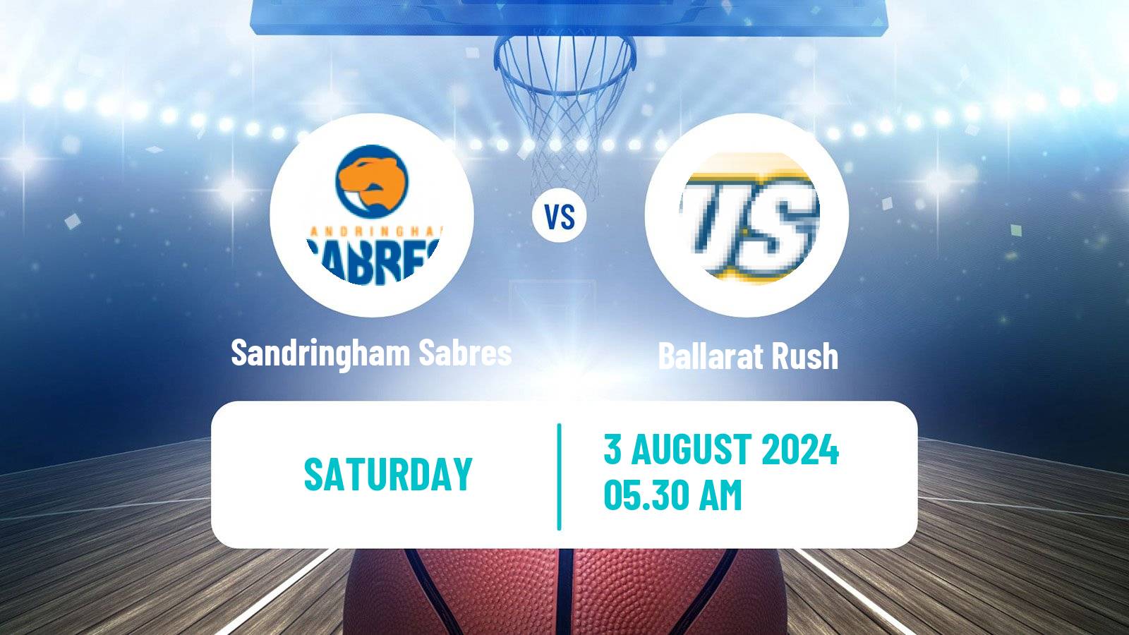 Basketball Australian NBL1 South Sandringham Sabres - Ballarat Rush