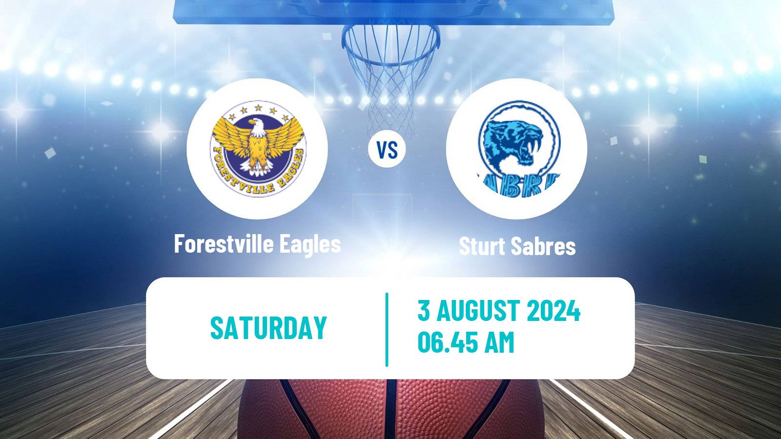 Basketball Australian NBL1 Central Forestville Eagles - Sturt Sabres