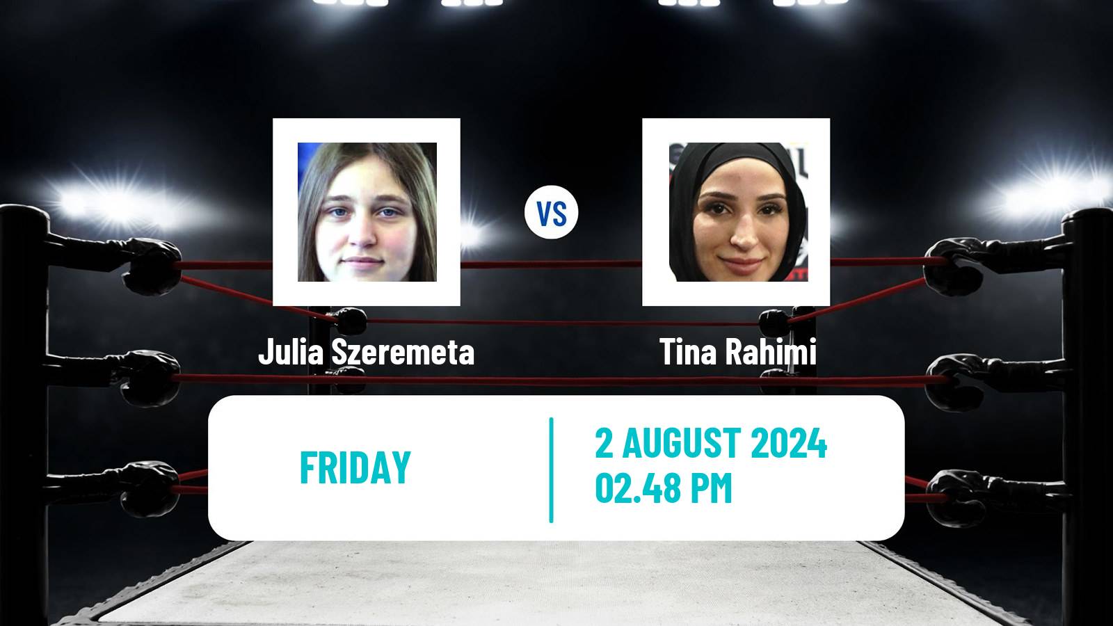 Boxing Featherweight Olympic Games Women Julia Szeremeta - Tina Rahimi