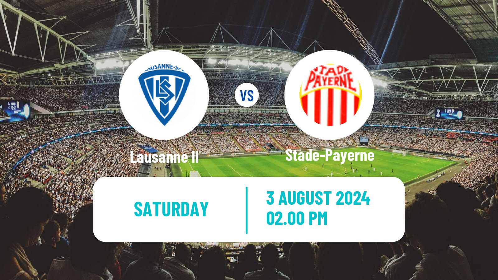 Soccer Swiss 1 Liga Classic Group 1 Lausanne II - Stade-Payerne