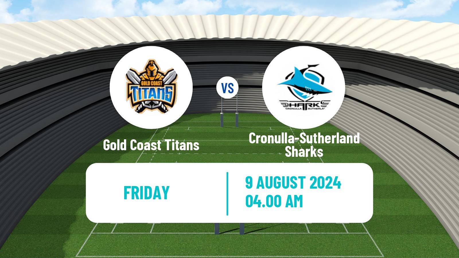 Rugby league Australian NRL Gold Coast Titans - Cronulla-Sutherland Sharks