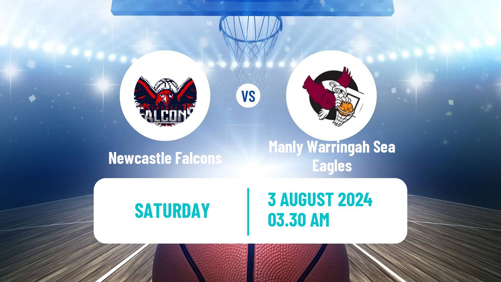 Basketball Australian NBL1 East Women Newcastle Falcons - Manly Warringah Sea Eagles