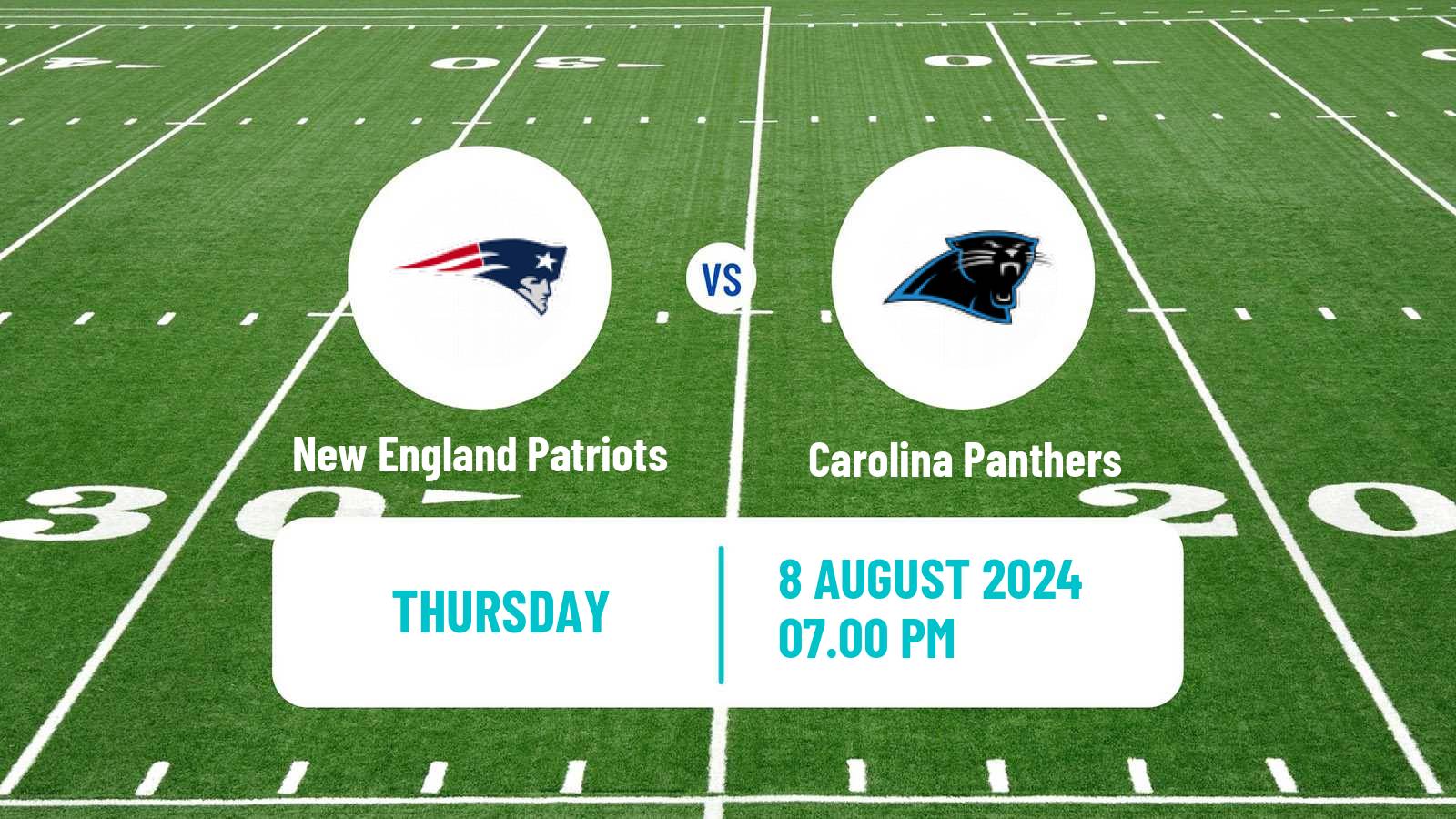 American football NFL New England Patriots - Carolina Panthers