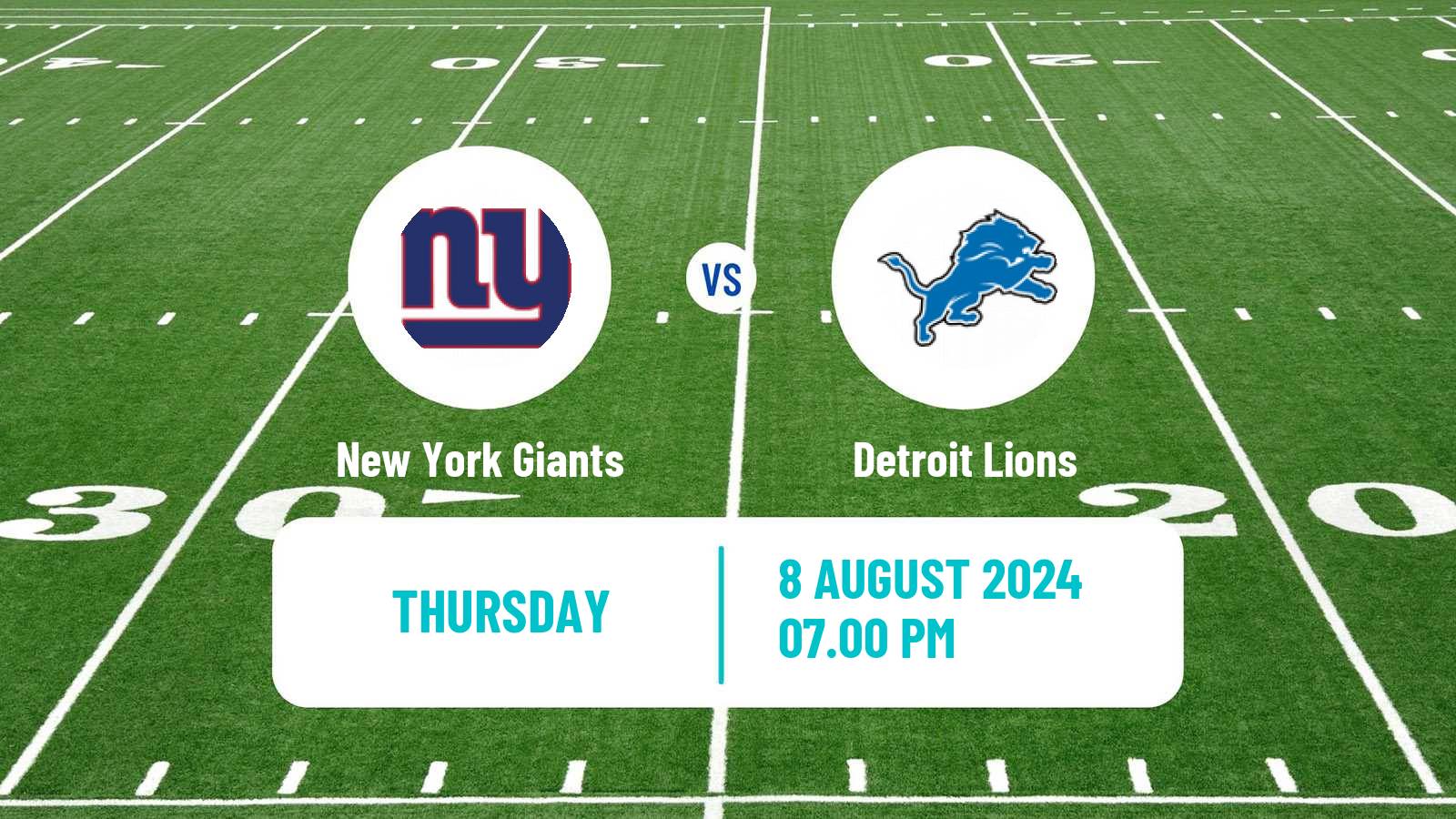 American football NFL New York Giants - Detroit Lions