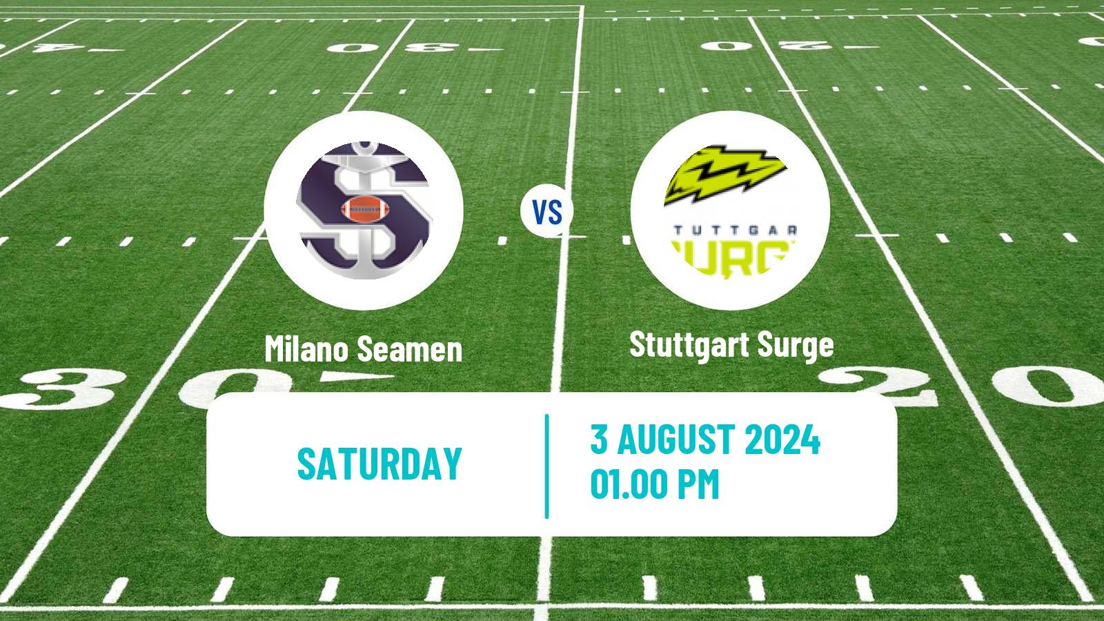 American football European League of American Football Milano Seamen - Stuttgart Surge