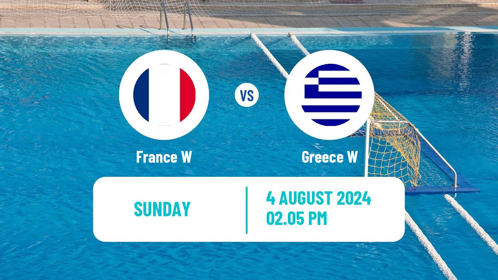 Water polo Olympic Games - Water polo Women France W - Greece W