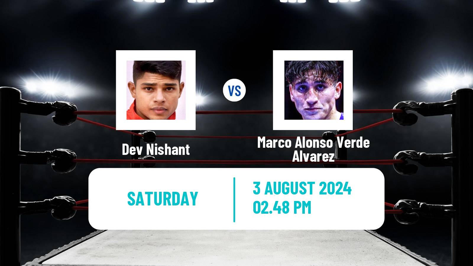 Boxing Welterweight Olympic Games Men Dev Nishant - Marco Alonso Verde Alvarez