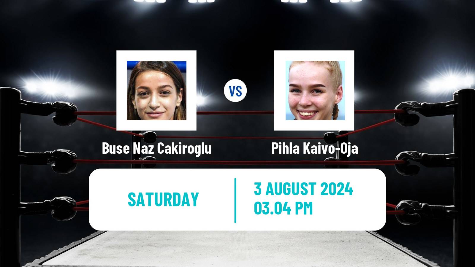 Boxing Flyweight Olympic Games Women Buse Naz Cakiroglu - Pihla Kaivo-Oja